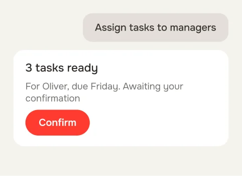 Three draft tasks awaiting approval