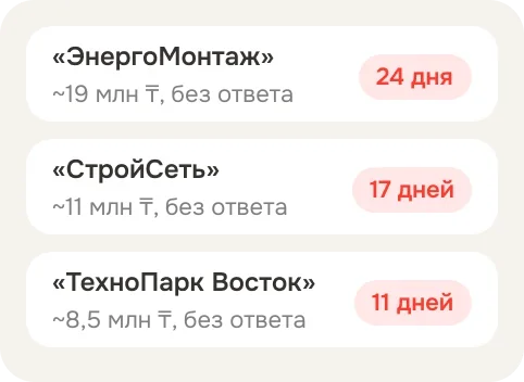 Три сделки без ответа клиента